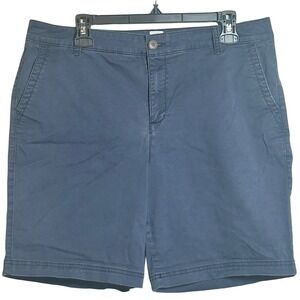 GAP Women's‎ Size 14 Blue 9" Short Casual Chino Shorts Classic Style